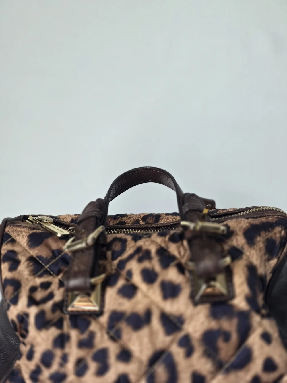 Michael Kors Leopard Print Satchel - Brown and Black